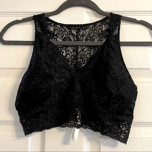 SOMA Black Lace Bralette L NWOT